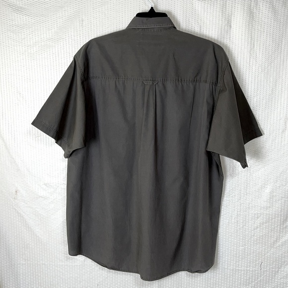 Columbia Men's Gray Button Down Flap Pocket Cotton Outdoor Shirt - Sz Large - Picture 3 of 9